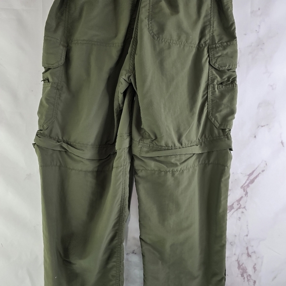 REI Pants Mens 30 X 29 Green Convertible Zip Off Nylon Hiking Ripstop - Picture 6 of 13